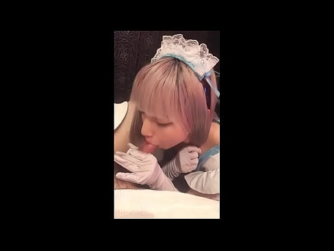 ❤️ Japanese Idol [mayuka], French maid costume, part 1, blowjob and jerk off with lotion ️❌ Anal video at us ❤