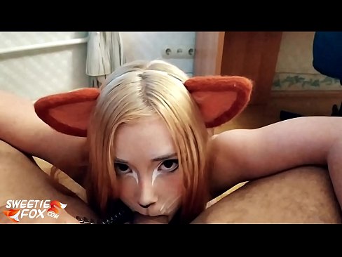 ❤️ Kitsune swallow dick and cum in her mouth ️❌ Anal video at us ❤